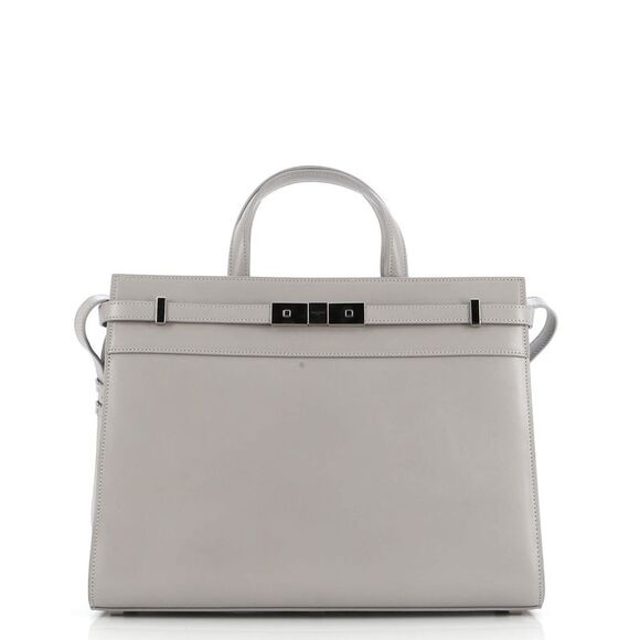 Saint Laurent Manhattan Tote Leather Small Gray - Picture 1 of 8